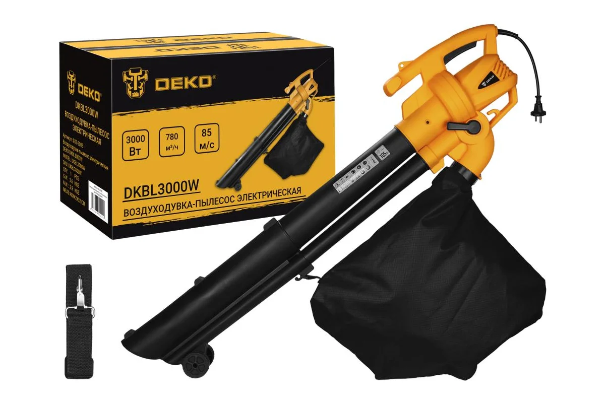 Воздуходувка-пылесос электрическая DEKO DKBL3000W