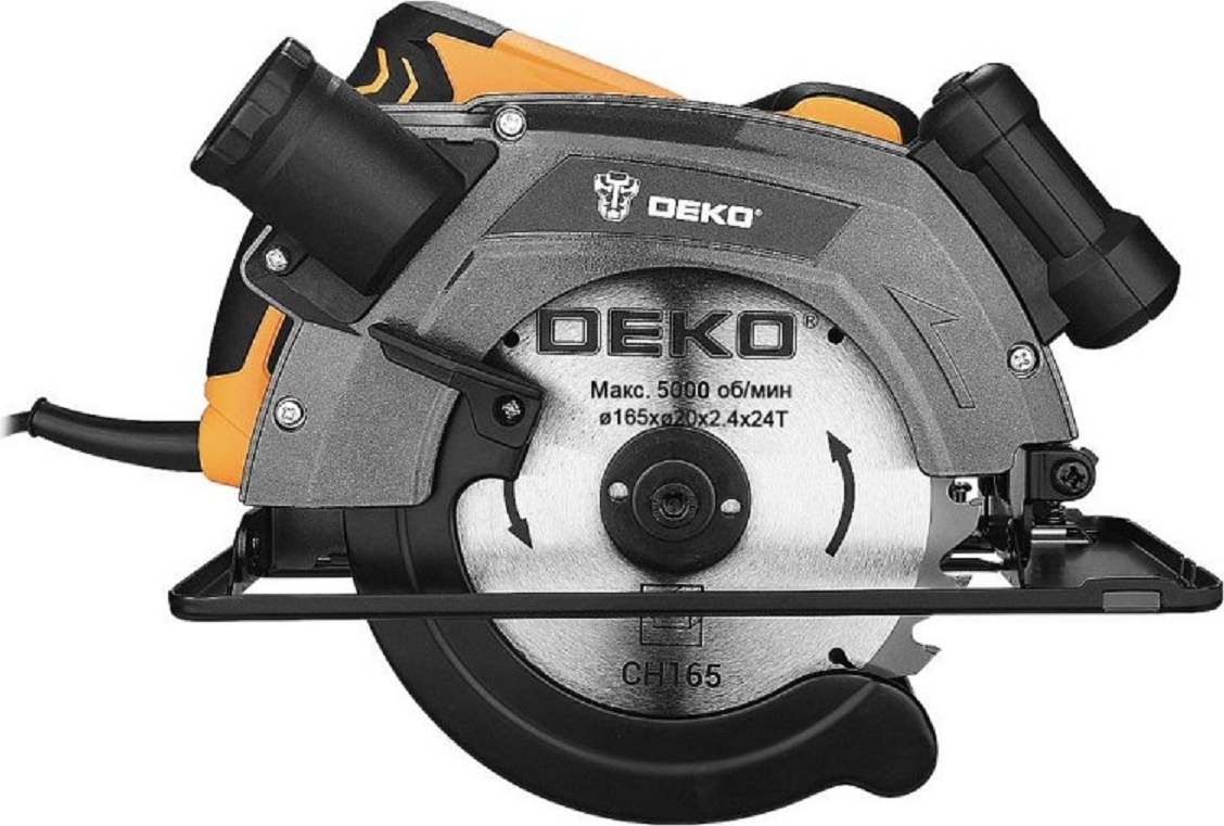 Дисковая (циркулярная) пила DEKO CS1250-D, 1250Вт, 165мм диск