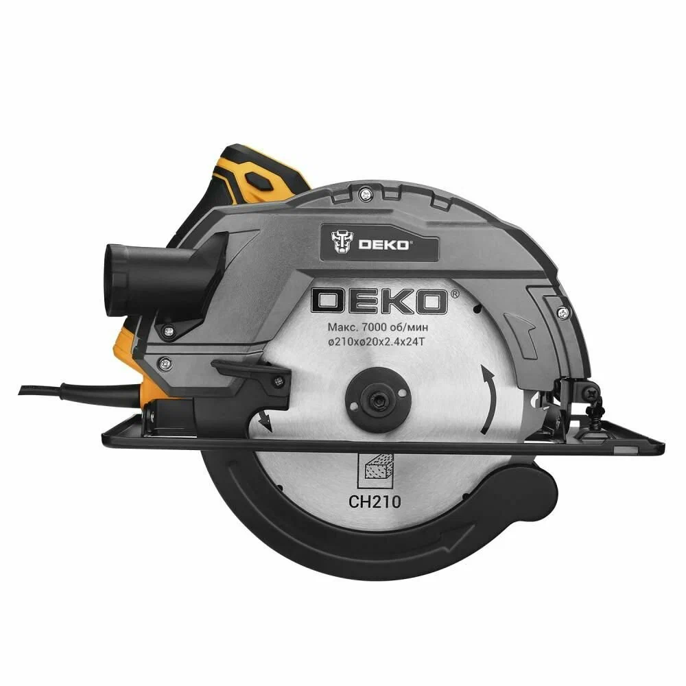 Дисковая (циркулярная) пила DEKO CS2500-D, 2500Вт, 210мм диск