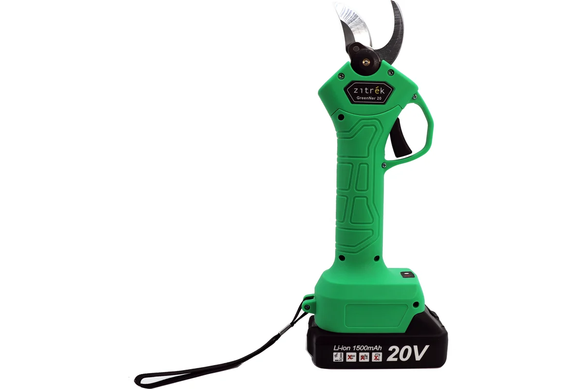 Секатор аккумуляторный ZITREK GreenNer 20 (20В, 2,0Ач Li-ion аккум. 2шт., зу, кейс)