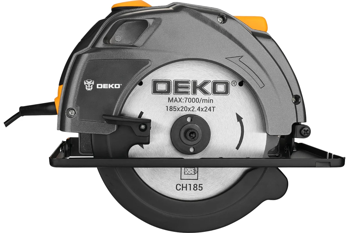 Дисковая (циркулярная) пила DEKO DKCS1800 1800Вт, 185мм диск